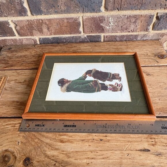 VTG Dorothy Francis Framed Lithograph Print Dane Mother and Child Inuit Alaskan - Picture 11 of 16